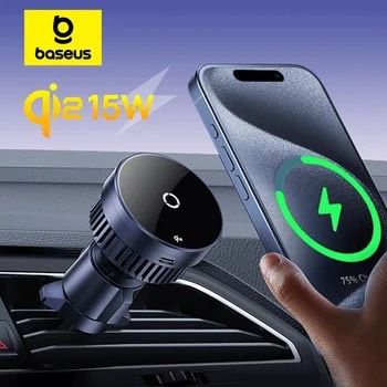 Giá Đỡ Điện Thoại Ô Tô Baseus MagPro Series Magnetic Wireless Charging Car Mount Air Vent (Sạc Không Dây 15W, Gắn Lỗ Thông Hơi)