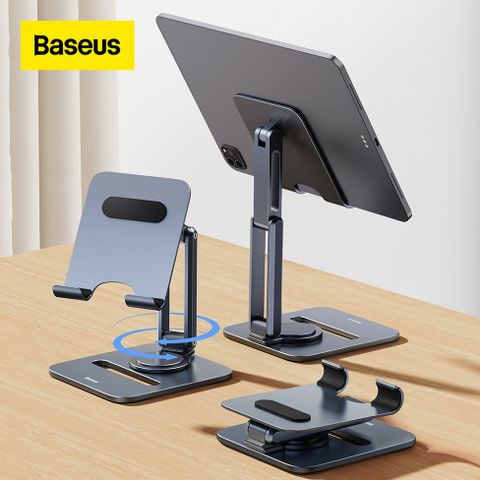 Giá Đỡ Máy Tính Bảng Baseus Desktop Biaxial Foldable Metal Stand Cho iPad Stable Xoay 360° Bằng Kim Loại Có Thể Gập Lại