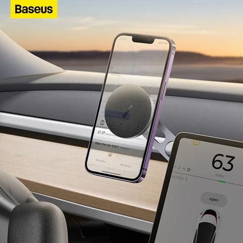 Giá Đỡ  Điện Thoại Bằng Nam Châm Trên Ô Tô Baseus T-Space Series Folding Metal Car Mount Magnetic Phone Holder