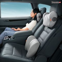 Gối Tựa Đầu Bằng Cotton Mềm Sử Dụng Trên Ô Tô Baseus ComfortRide Series Car Headrest/ Lumbar (Có Mút Đệm Lưng 3D Hỗ Trợ Cột Sống)