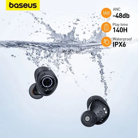 Tai Nghe Bluetooth Baseus Bowie MA10 True Wireless Earphones (ANC 48dB Noise Cancelling 140h Playtime Bluetooth 5.3, IPX6 Waterproof)