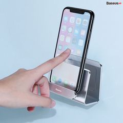 Bộ đế giữ điện thoại dán tường Baseus Wall Mounted Metal Holder (Aluminum Alloy, Two-phone Holder Stand)