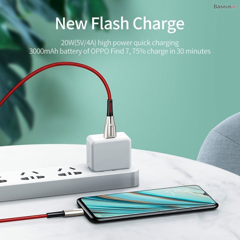 Cáp sạc nhanh siêu bền Baseus Waterdrop Micro USB Cable dùng cho Smartphone Android Samsung/ Oppo/ Xiaomi (4A/20W, Data Sync and QC/VOOC Quick Charging, Nylon Braided)