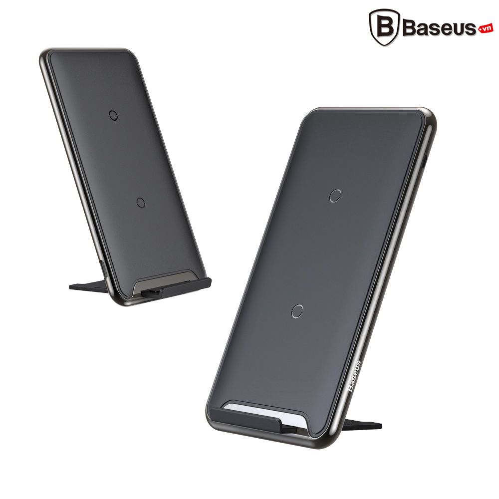 Đế sạc nhanh không dây Baseus 3 Coils Wireless Quick Charge cho iPhone 8/ iPX/ XR/ XS/XS Max/ Samsung S8/ S9/ Note 8/9 (10W, Qi Wireless Quick Charge)