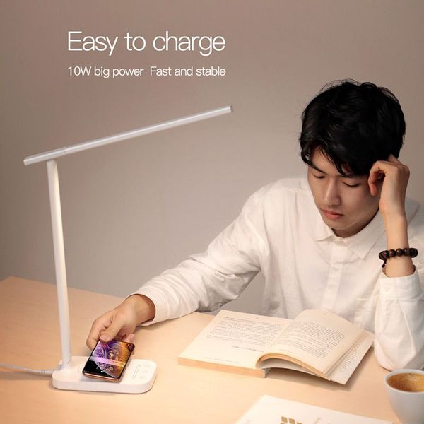 Đèn xếp để bàn tích hợp sạc nhanh không dây Baseus Lett 2 in 1 Wireless Charger  Folding Desk Lamp (10W Wireless Quick Charging, Touch and Timer Functions)