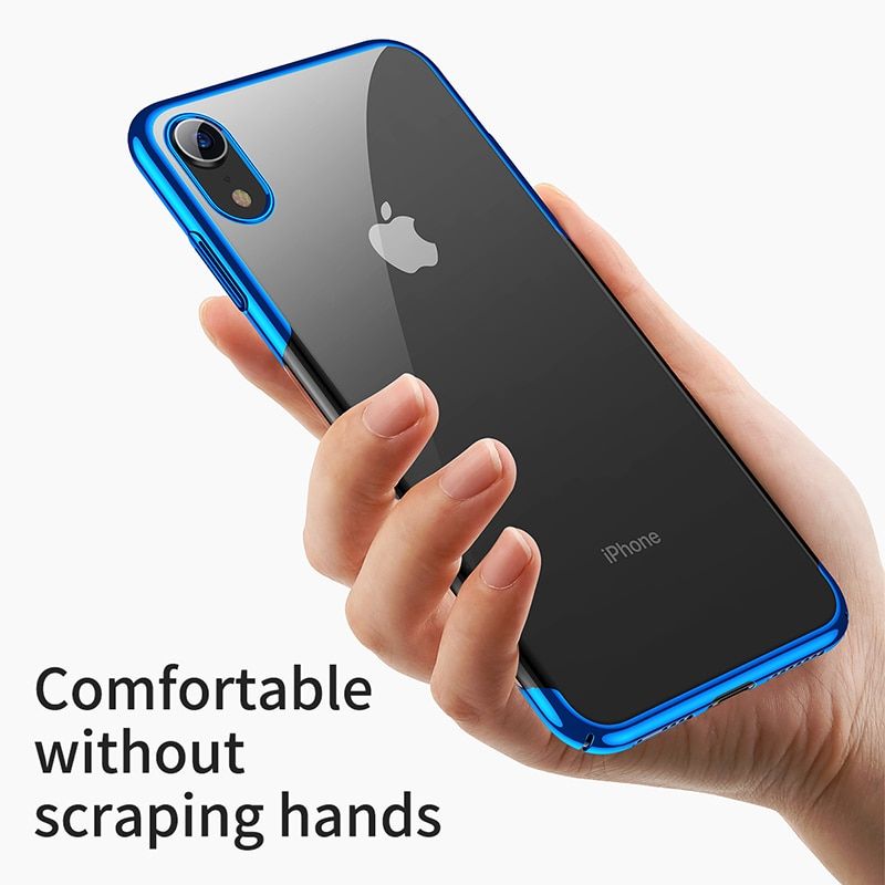 Ốp lưng trong suốt viền si màu Baseus Glitter Case cho iPhone XS/ XR/ XS Max (Hard PC, Ultra Thin Luxury Plating Plastic Case)