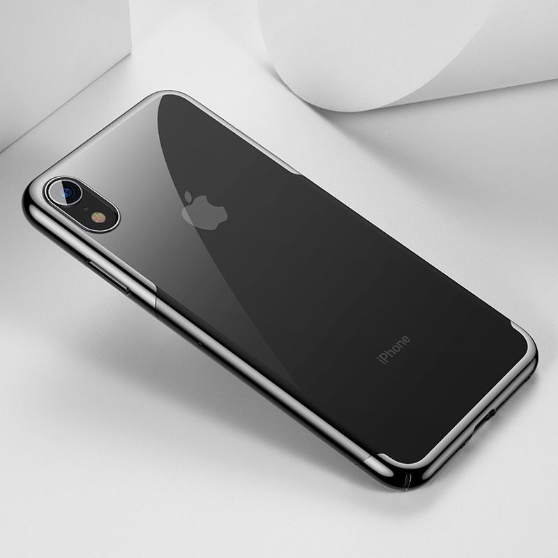 Ốp lưng trong suốt viền si màu Baseus Glitter Case cho iPhone XS/ XR/ XS Max (Hard PC, Ultra Thin Luxury Plating Plastic Case)