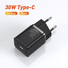 Củ sạc nhanh Baseus Super Si Quick Charger 30W dùng cho iPhone/Samsung/OPPO (30W, Type C, PD/QC3.0 Quick charger)