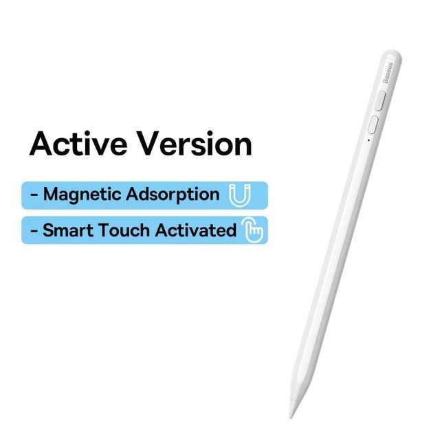 Bút cảm ứng Baseus Smooth Writing Capacitive Stylus dùng cho iPad Pro/Smartphone/Tablet Android (Active + Passive Version, Magnetic Adsorption, Tilt & Strength sensitive)