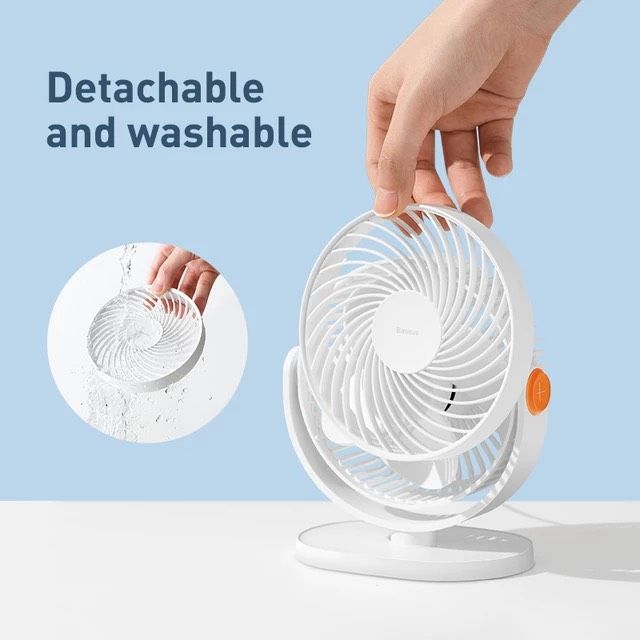 Quạt Mini Để Bàn Baseus Serenity Desktop Fan (USB/2000mAh, Nhỏ gọn Di Động, Có Thể Điều Chỉnh Góc Độ)