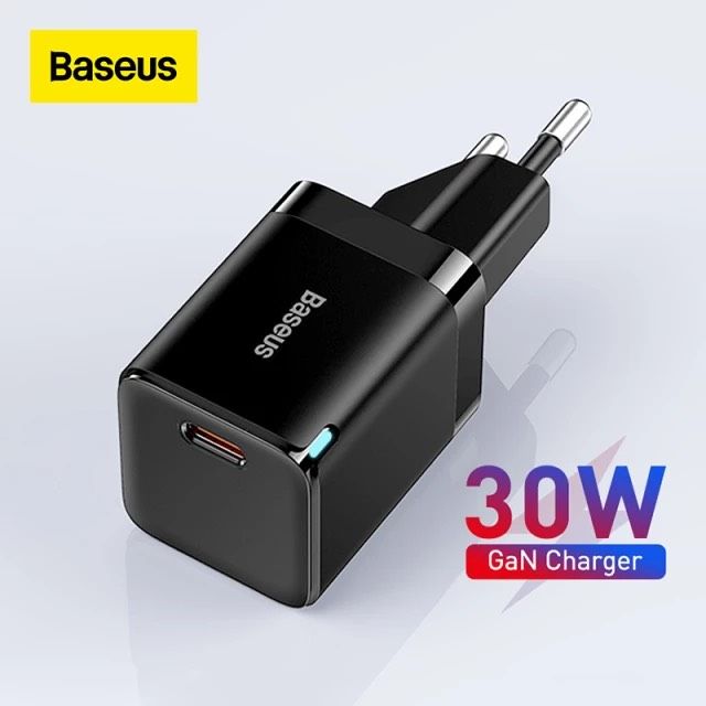 Củ sạc nhanh Baseus GaN3 1C 30W Quick Charger - Sạc nhanh, siêu nhỏ gọn (PD/QC/PPS Multi Quick Charge Support)