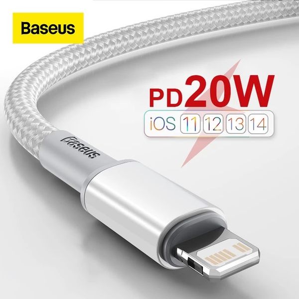 Cáp sạc nhanh C to Lightning 20W cho iPhone 12 Series Baseus High Density Braided (20W, Type-C to iP, Fast Charging Data Cable)