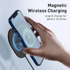 Đế sạc nhanh không dây có nam châm Baseus Light Magnetic Wireless Charger dùng cho iPhone 12/11/XS Max và Android (15W, Magnetic, Wireless quick charger)