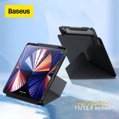 Bao Da Nam Châm Baseus Safattach Y-type Magnetic Stand Case For Pad Pro 11-inch Và 12.9-inch