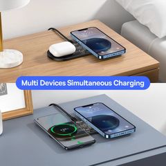 Đế Sạc Nhanh Không Dây Đa Năng Baseus Digital LED Display 2in1 Wireless Charger 20W (Phone + Airpods Pro, New Upgrade Model）