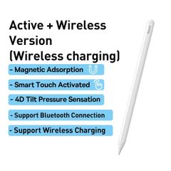 Bút Cảm Ứng Baseus Pencil 2 Smooth Writing Wireless Charging Stylus Dùng Cho iPad (Magnetic Palm rejection 4D)