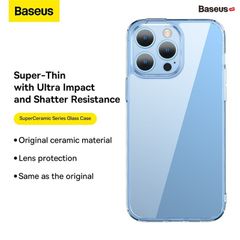 Combo Ốp Lưng & Kính Cường Lực iPhone 13 Series Baseus SuperCeramic Series Glass Case (Ốp lưng kèm Cường lực)