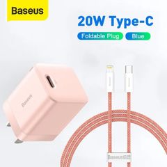 Bộ Sạc Nhanh iPhone Kèm Cáp C To Lightning Dynamic Baseus Super Si Pro Quick Charger PD 20W