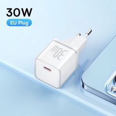 Củ Sạc Nhanh Baseus GaN5S Fast Charger 1C 30W Cho iPhone 15 14 13 Pro Max (Nhỏ gọn, sạc nhanh PD/Quick Charge)