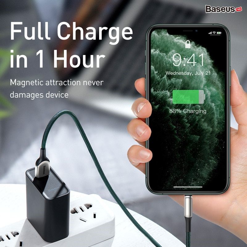 Cáp sạc từ thế hệ thứ 3 Baseus Zinc Magnetic series 3 Lightning/Type C/Micro cho Smartphone/Tablet Cable (2A, Charging Cable)
