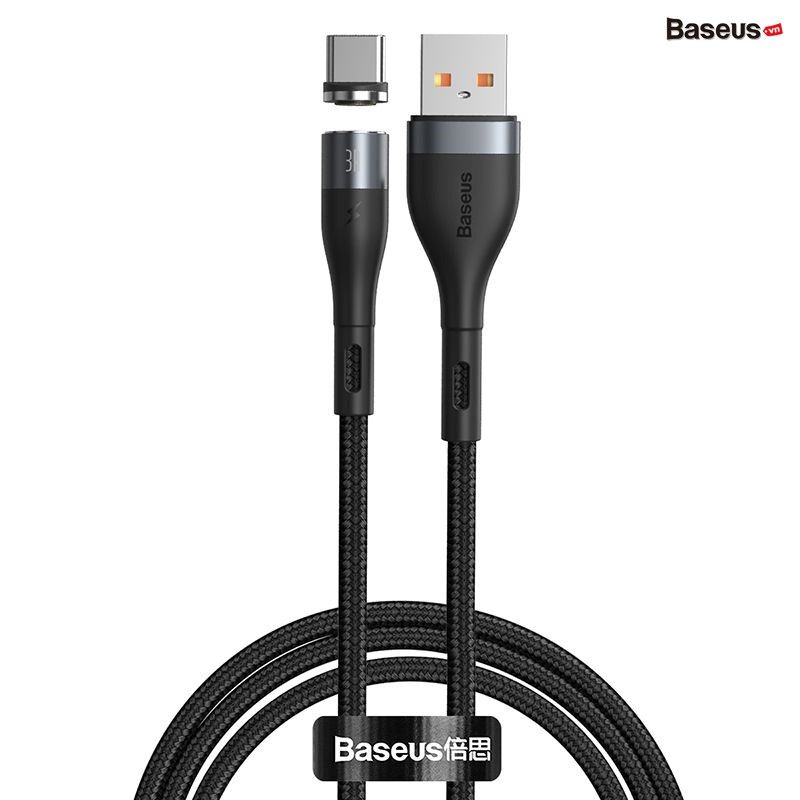 Cáp từ hỗ trợ sạc nhanh Baseus Zinc Magnetic Gen5 Safe Fast Charging Cable (USB to Lightning/Type C/Micro, Magnetic, Dustproof, Quick charge and Data Cable)