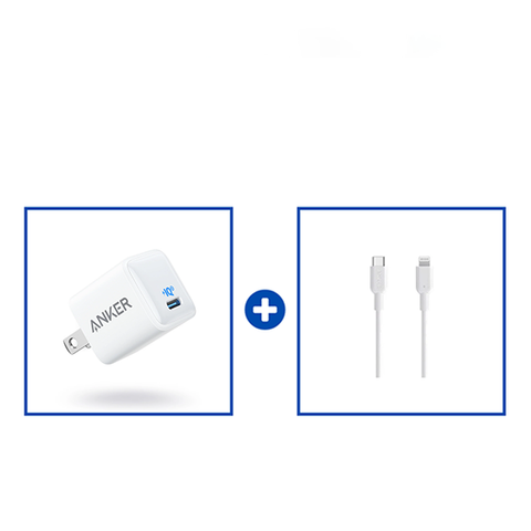 Sạc Anker Nano 20W kèm Cáp C to Lightning 0.9m - B8632