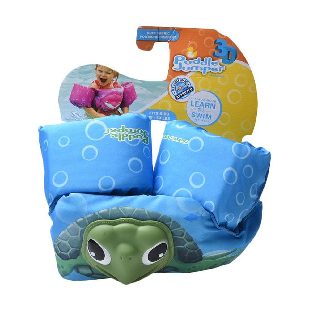 Phao đeo tay Deluxe Coleman 3D - 2000009715 - Xanh dương - Puddle Jumper Deluxe 3D - Turtle
