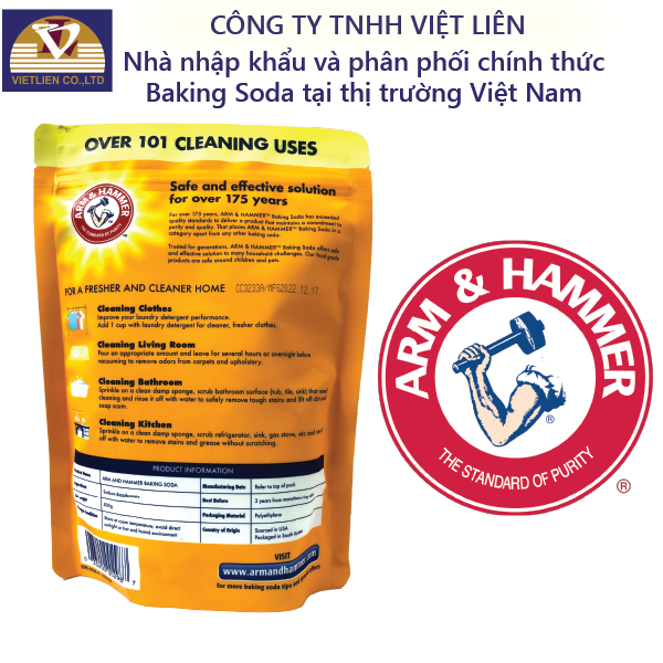  Bột Đa Năng Arm&Hammer Baking Soda 500g Scratchless Cleaning 