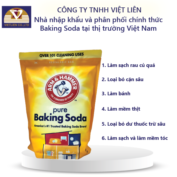  Bột Đa Năng Arm&Hammer Baking Soda 2.1kg Scratchless Cleaning 