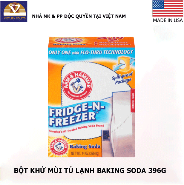 COMBO BỘT RỬA RAU QUẢ ĐA NĂNG BAKING SODA 340G + BỘT KHỬ MÙI BAKING SODA 340G + BỘT KHỬ MÙI TỦ LẠNH BAKING SODA 396G