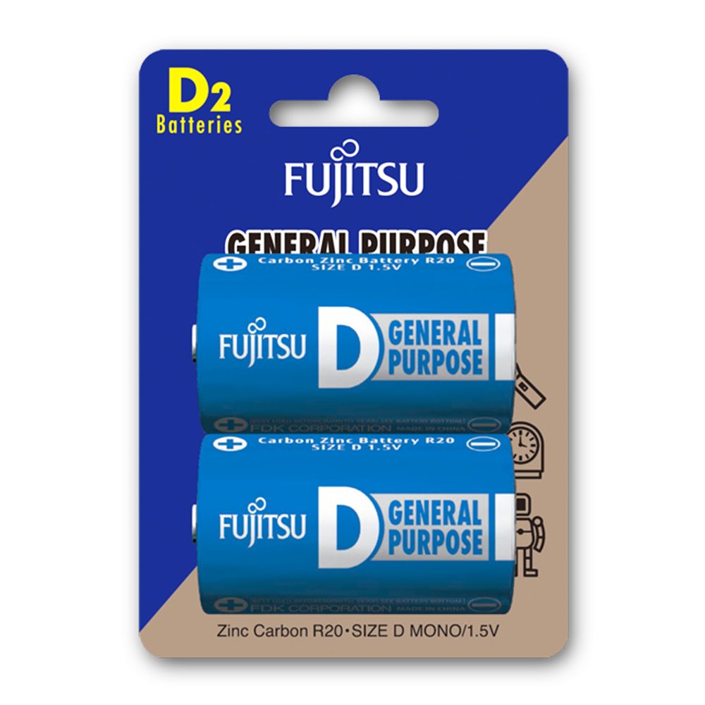  Pin Fujitsu R20(2B)F-GP_SIZE D CARBON ZINC BATTERY 