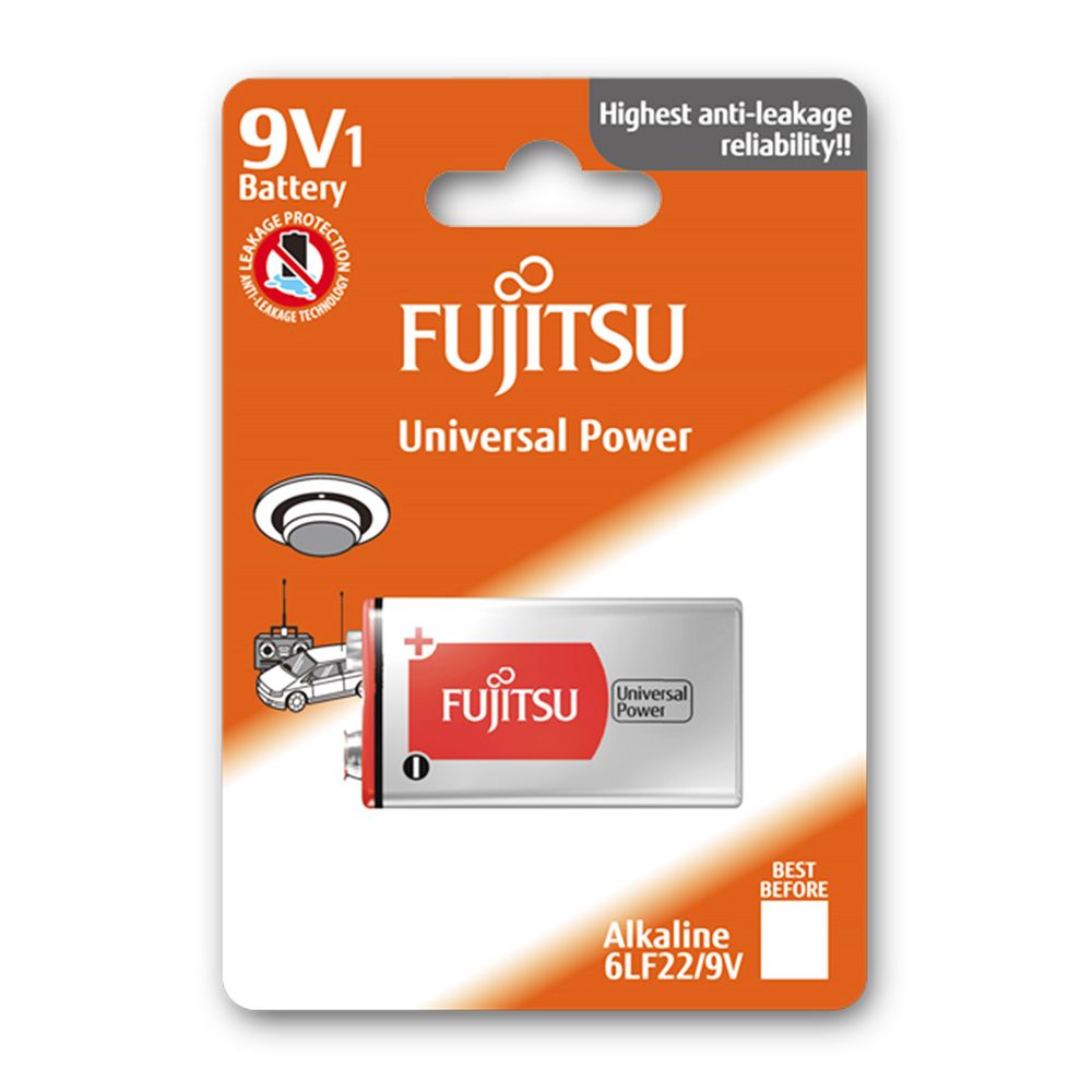  Pin Fujitsu 6LF22 (1B) FU-W-G_SIZE 9V ALKALINE BATTERY 