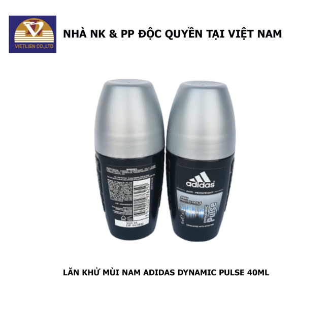  COMBO Lăn Khử Mùi Nam Adidas Dynamic Pulse 40ml + Sữa Tắm Gội Toàn Thân Nam Adidas Ice Dive 250ml 