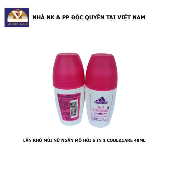 COMBO 2 Lăn Khử Mùi Nữ Ngăn Mồ Hôi Adidas 6 in 1 - 40ml