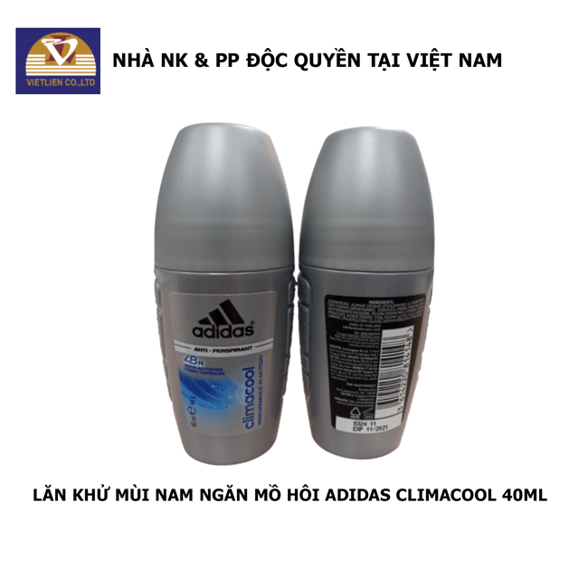 COMBO 2 Lăn Khử Mùi Nam Ngăn Mồ Hôi Adidas Climacool 40ml 