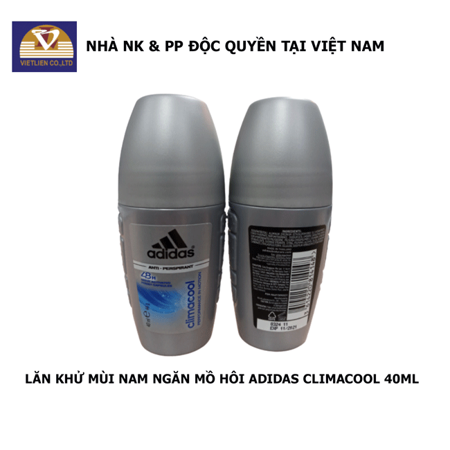 COMBO 2 Lăn Khử Mùi Nam Ngăn Mồ Hôi Adidas Climacool 40ml