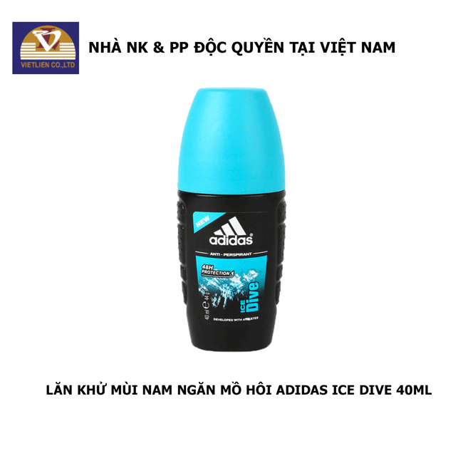  COMBO 3 Lăn Khử Mùi Nam Ngăn Mồ Hôi Adidas Ice Dive 40ml 