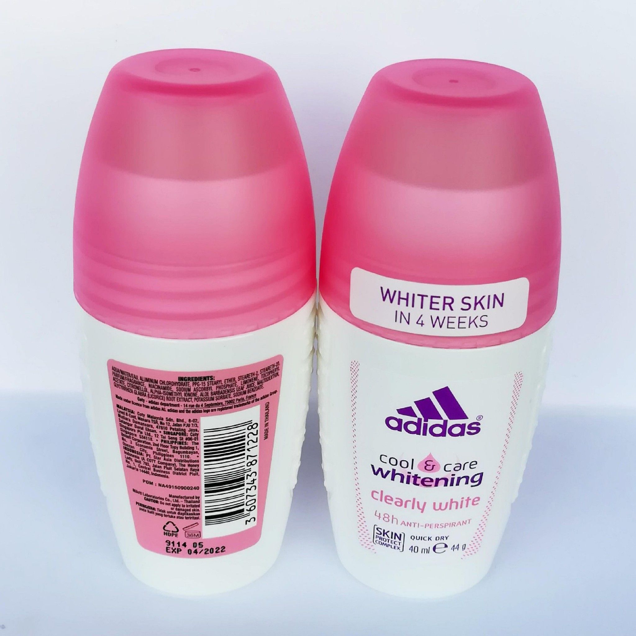 Lăn Khử Mùi Nữ Ngăn Mồ Hôi Adidas Clearly White 40ml