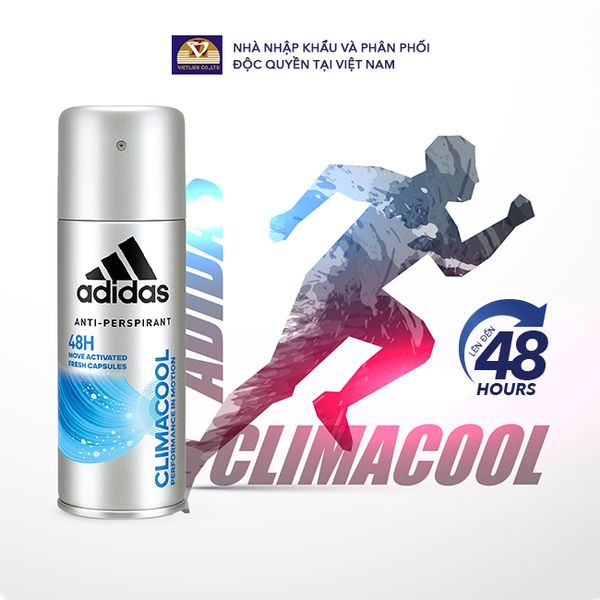  Xịt Khử Mùi Toàn Thân Nam Ngăn Mồ Hôi Adidas Climacool 150ml 