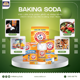  Combo Muối Nổi đa năng Arm&Hammer Baking Soda 1.81kg, Rửa Rau Quả 340g 