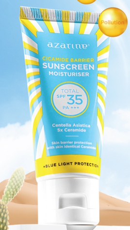 Kem dưỡng ấm chống nắng - Azarine Sunscreen Cicamide Barrier - SPF 35 - 40g