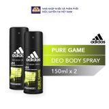  COMBO 2 Xịt Khử Mùi Toàn Thân Nam Adidas Pure Game 150ml 