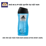  COMBO 2 Sữa Tắm Gội Toàn Thân Nam Adidas After Sport 250ml 