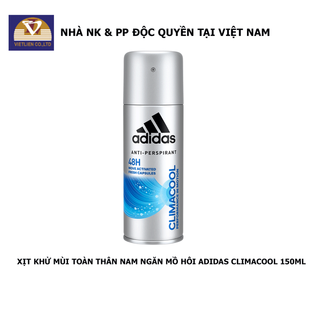 COMBO Lăn Khử Mùi Nam Ngăn Mồ Hôi Adidas Climacool 40ml + Xịt Khử Mùi Toàn Thân Nam Ngăn Mồ Hôi Adidas Climacool 150ml