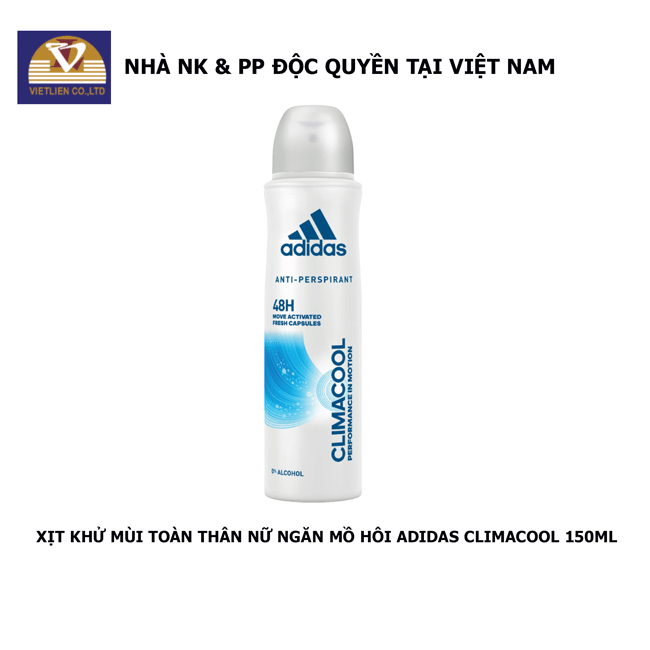  Xịt Khử Mùi Toàn Thân Nữ Ngăn Mồ Hôi Adidas Climacool 150ml 