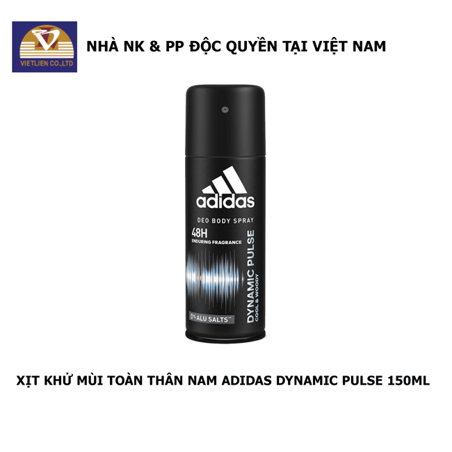 COMBO Lăn Khử Mùi Nam Adidas Dynamic Pulse 40ml + Xịt Khử Mùi Toàn Thân Nam Adidas Dynamic Pulse 150ml