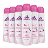  Xịt Khử Mùi Toàn Thân Nữ Ngăn Mồ Hôi Adidas 6 in 1 Cool & Care 150ml 