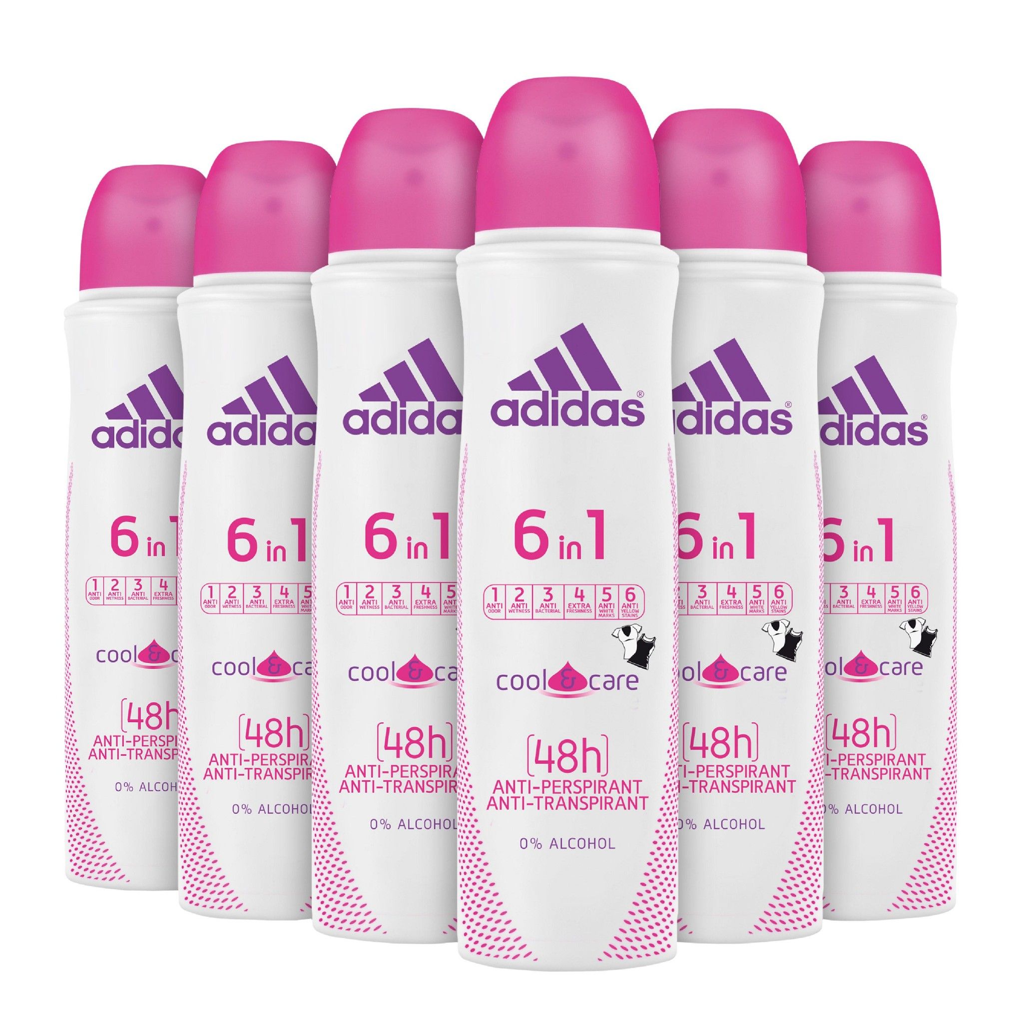 Xịt Khử Mùi Toàn Thân Nữ Ngăn Mồ Hôi Adidas 6 in 1 Cool & Care 150ml
