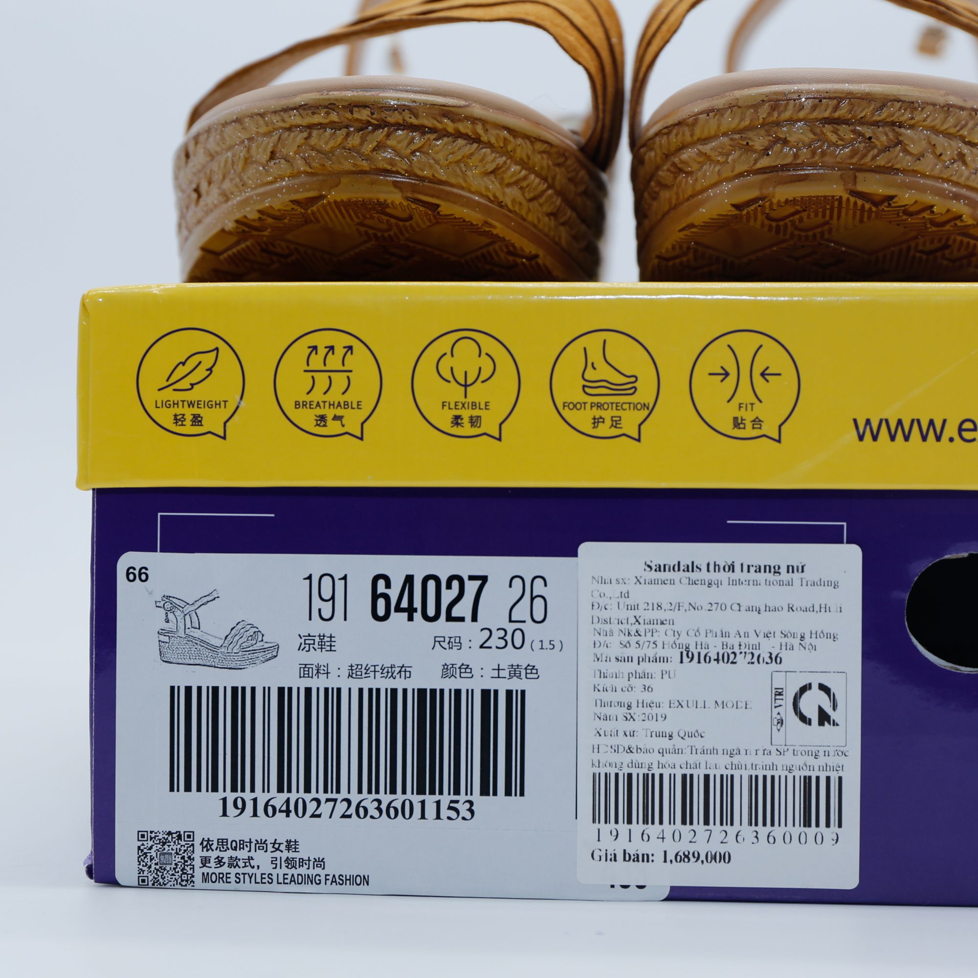 Sandals nữ Exull Mode 1916402726