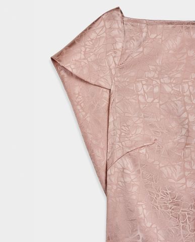 Áo dài lemur cách tân lụa gấm hồng cao cấp | Thời trang thiết kế Hity